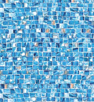 Azure Mosaic Borderless - Make your new plunge pool a Pretty Little Pool with three vinyl liner pool interior finish choices giving this small inground pool a trendy, appealing look.