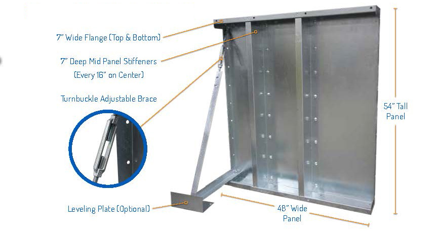 Standard Steel Panel included in the Persunal Steel Wall Plunge Pool Kits.