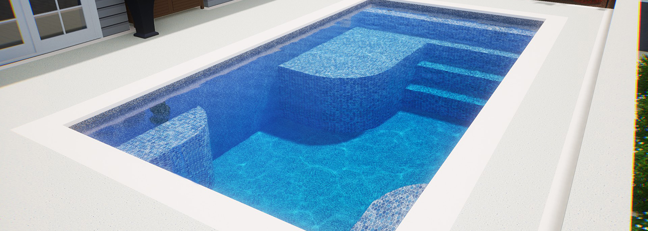 Turn your plunge pool into the cool little pool by adding our entry systems and benches designed for small inground pools.