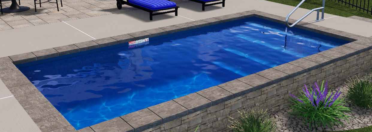 Make your new plunge pool a Pretty Little Pool with three interior pool finish choices making this small inground pool a beauty.