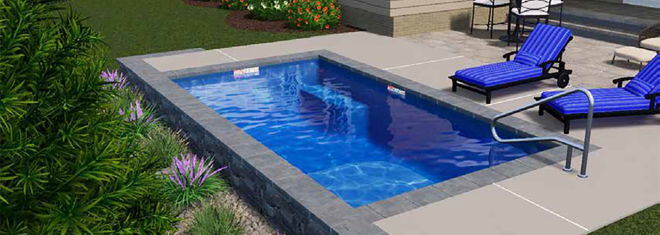 What Is A Plunge Pool: Plunge Pools are small inground pools that are affordable, quick to install and easy to maintain.  Check out our plunge pool kits and plunge pool ideas.