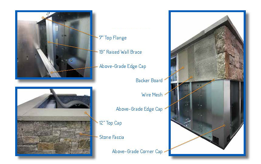 Steel Wall Plunge Pool Kits Features